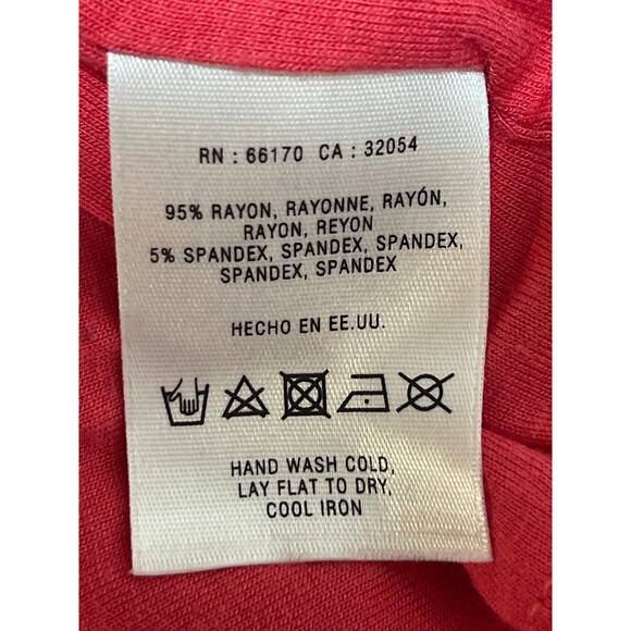 Anthropologie Deletta Red Knit Chevron Sleeveless V Neck Midi Blouson Dress Sz M - Picture 4 of 4